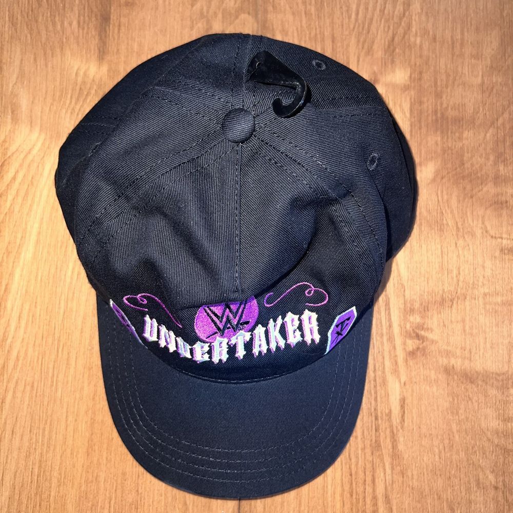 WWE UNDERTAKER Adjustable Baseball Cap/Hat Black Purple Official Licensed‎ New - Picture 8 of 8